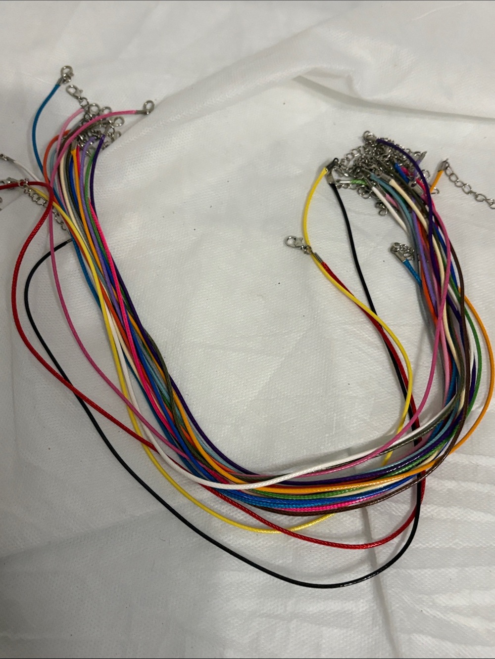 Multi-Color Adjustable Cord Necklace bundle of 19